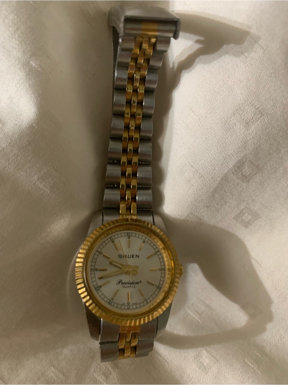 Gruen Two-Tone Gold & Silver Precision Women's Watch